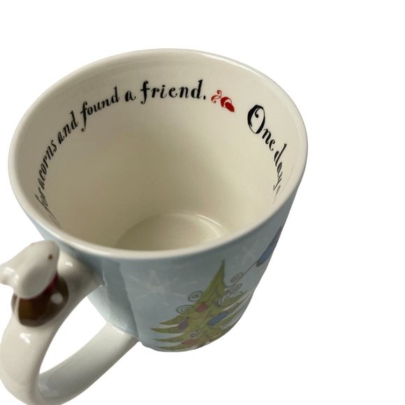 STARBUCKS Christmas Mug Huxley Mouse Squirrel Winter Coffee Tea 2010 Bone China - Picture 5 of 14